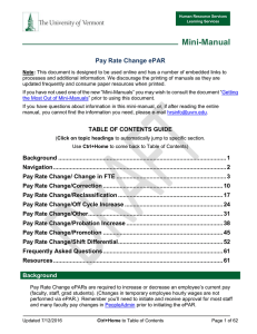 Mini-Manual Pay Rate Change ePAR