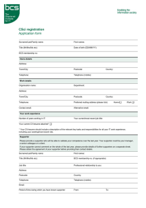 CSci registration Application form