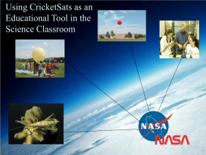 Using CricketSats as an Educational Tool in the Science Classroom