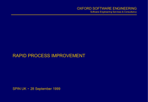 RAPID PROCESS IMPROVEMENT - OXFORD SOFTWARE ENGINEERING SPIN UK