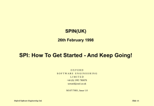 SPI: How To Get Started - And Keep Going! SPIN(UK)