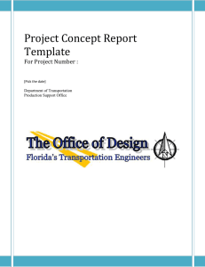 Project Concept Report Template For Project Number :