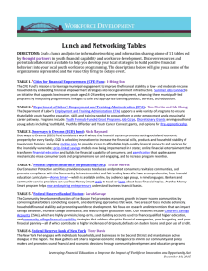 Lunch and Networking Tables