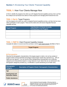 TOOL 1:  How Your Clients Manage Now Section 1: