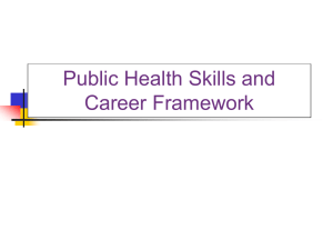 Public Health Skills and Career Framework