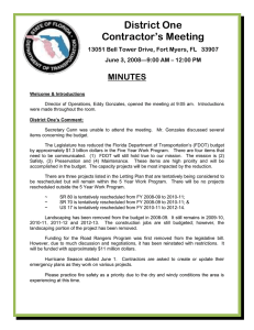 District One Contractor’s Meeting MINUTES