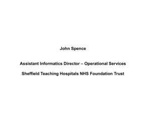 John Spence – Operational Services Assistant Informatics Director