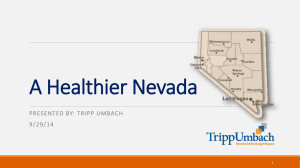 A Healthier Nevada 9 / 2 9/14 1