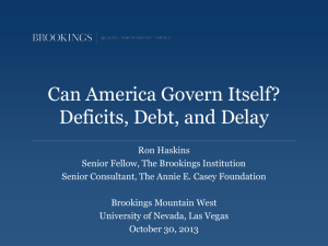 Can America Govern Itself? Deficits, Debt, and Delay