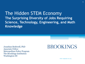 The Hidden STEM Economy The Surprising Diversity of Jobs Requiring Knowledge