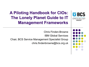 A Piloting Handbook for CIOs: The Lonely Planet Guide to IT