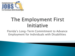Florida’s Long-Term Commitment to Advance Employment for Individuals with Disabilities