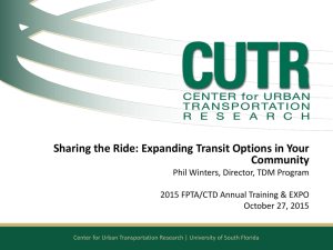 Sharing the Ride: Expanding Transit Options in Your Community
