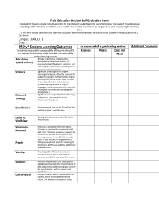 Field Education Student Self-Evaluation Form