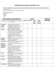 Field Education Professor Evaluation Form