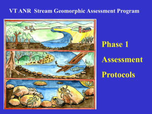 Phase 1 Assessment Protocols VT ANR  Stream Geomorphic Assessment Program