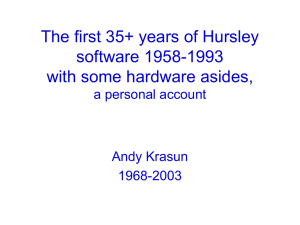 The first 35+ years of Hursley software 1958-1993 with some hardware asides,
