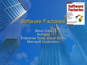 Software Factories Steve Cook Architect Enterprise Tools, Visual Studio