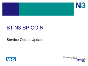 BT N3 SP COIN Service Option Update