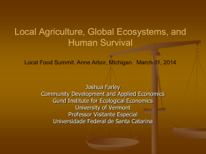 Local Agriculture, Global Ecosystems, and Human Survival