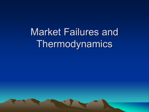 Market Failures and Thermodynamics