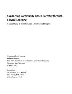 Supporting Community-based Forestry through Service-Learning: