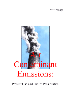 Air Contaminant Emissions: