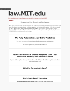 law.MIT.edu  Computational Law Research and Development at MIT Home
