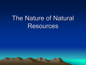 The Nature of Natural Resources