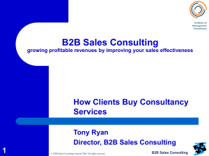 B2B Sales Consulting How Clients Buy Consultancy Services 1