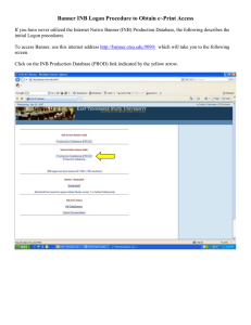 Banner INB Logon Procedure to Obtain e~Print Access