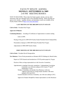 FACULTY SENATE  AGENDA 2:45 PM   MEETING ROOM 6