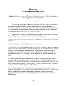 Sciencenter Code of Professional Ethics  Mission: