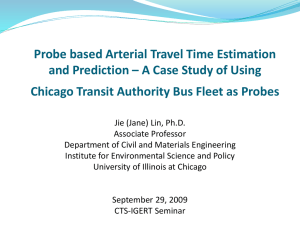 Probe based Arterial Travel Time Estimation