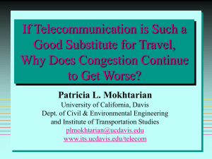 If Telecommunication is Such a Good Substitute for Travel, to Get Worse?