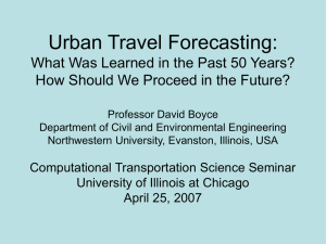 Urban Travel Forecasting: What Was Learned in the Past 50 Years?