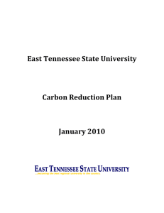 East Tennessee State University  Carbon Reduction Plan January 2010