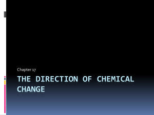THE DIRECTION OF CHEMICAL CHANGE Chapter 17