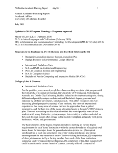 CU-Boulder Academic Planning Report July 2011 1