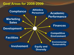 Goal Areas for 2008-2009 Compliance Academic Performance
