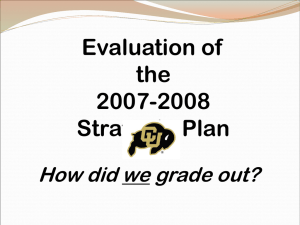 Evaluation of the 2007-2008 Strategic Plan