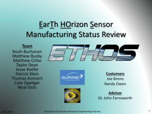 EarTh HOrizon Sensor Manufacturing Status Review