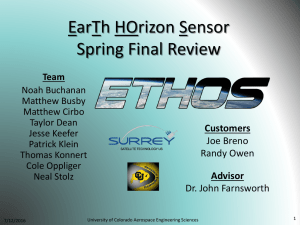 EarTh HOrizon Sensor Spring Final Review Customers Joe Breno