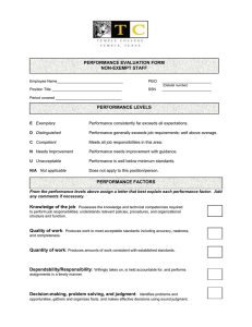 PERFORMANCE EVALUATION FORM NON-EXEMPT STAFF