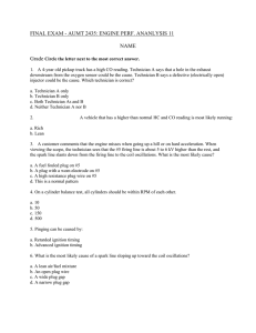 FINAL EXAM - AUMT 2435: ENGINE PERF. ANANLYSIS 11  NAME Grade