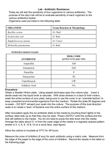 Lab - Antibiotic Resistance