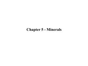Chapter 5 - Minerals
