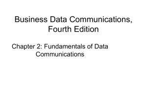 Business Data Communications, Fourth Edition Chapter 2: Fundamentals of Data Communications