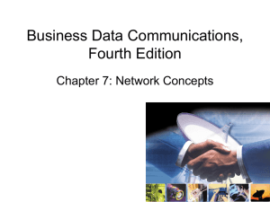 Business Data Communications, Fourth Edition Chapter 7: Network Concepts