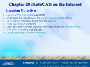 Chapter 28 /AutoCAD on the Internet Learning Objectives: